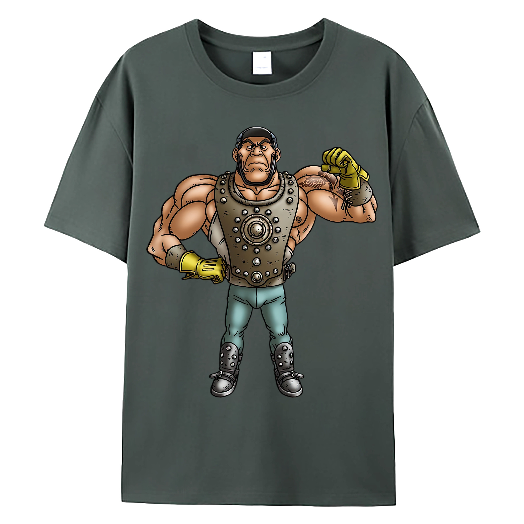 （画像用） ドラゴンクエスト Doragon Kuesuto Dragon Quest 綿100％ メンズ半袖Tシャツ｜肌触りやわらか＆通気性